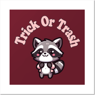 Cute Kawaii Raccoon Trick or Trash! Posters and Art